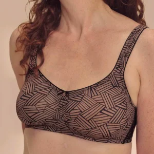 Amoena Brooke Beha Zonder Beugel Plus – Black/Café