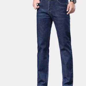 Jeans met fleece-voering en regular fit
