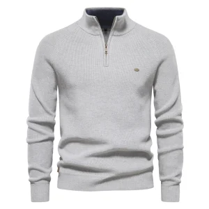 Hugo Luxe half zip trui met opstaande kraag